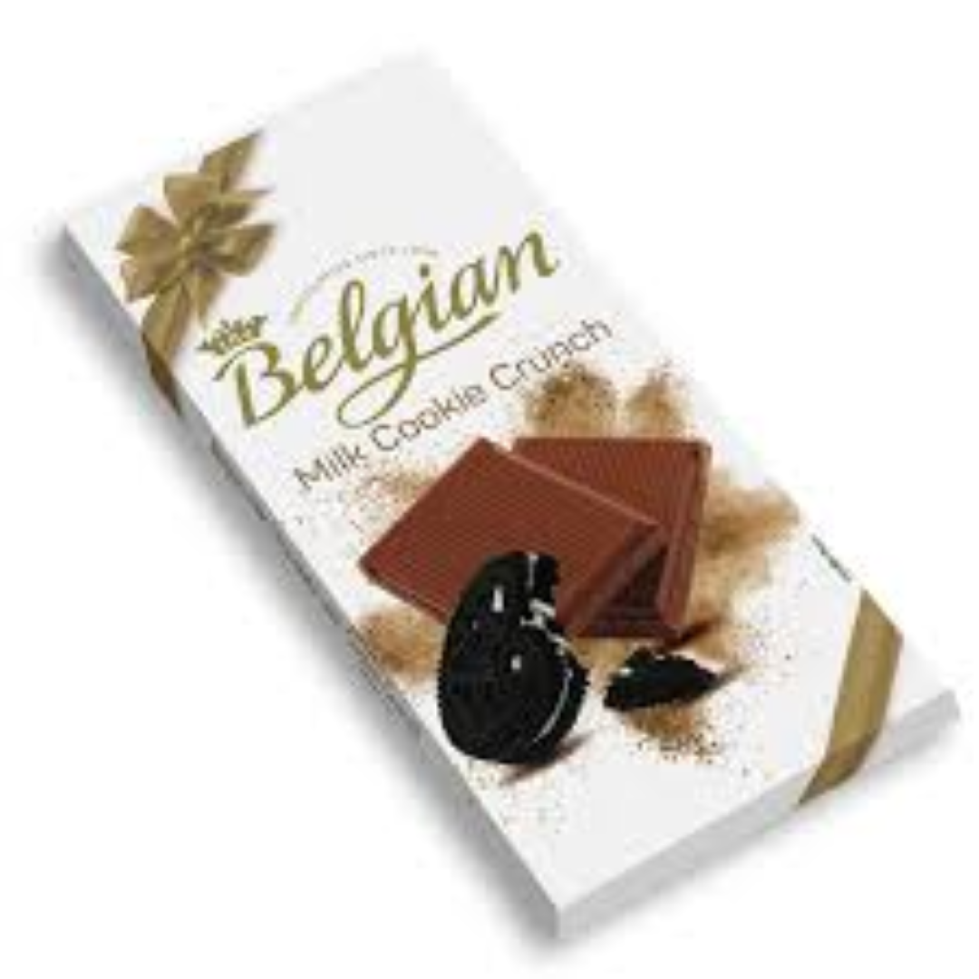 THE BELGIAN MILK CHOC COOKIE CRUNCH 100G